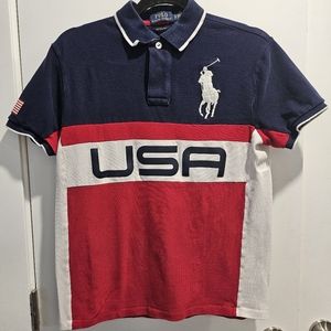 Polo Ralph Lauren USA Polo Shirt RED, WHITE, BLUE.